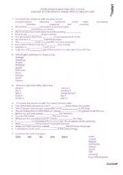 English Worksheet: vocabulary quiz