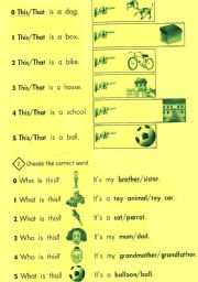 English Worksheet: DEMONSTRATIVES  -CHOOSE THE CORRECT WORS.