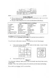 English worksheet: Build a City