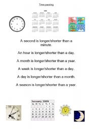 English worksheet: Time passing