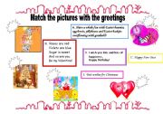 English worksheet: Seasons greetings - matching