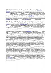 English Worksheet: Cloze word exercise Cyrano
