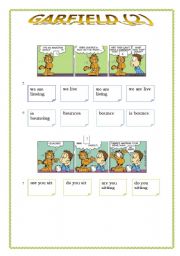 English Worksheet: Garfield 2 (of 3) dialogue to complete