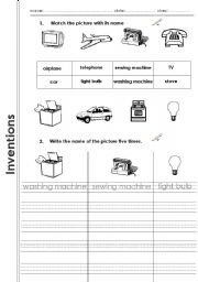 English Worksheet: Inventions_vocabulary