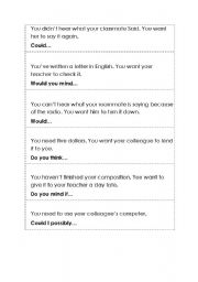 English Worksheet: Polite Requests