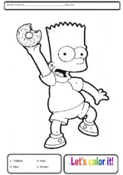English worksheet: Bart Simpson