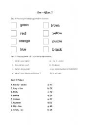 English worksheet: test