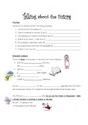 English Worksheet: Future exercises