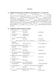 English Worksheet: definite/indefinite articles