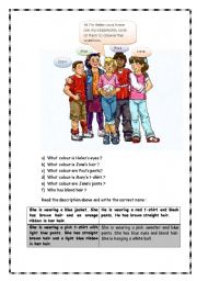 English Worksheet: Helens classmates