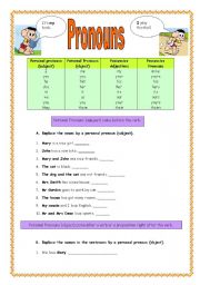 English Worksheet: Pronouns (24.02.09)