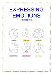 English Worksheet: Expressing Emotions- The Simpsons- (1/5)