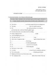 English worksheet: ECPE VOCABULARY QUIZ