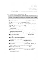 English worksheet: PROFICIENCY VOC QUIZ