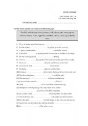 English Worksheet: PROFICIENCY LEVEL VOC QUIZ