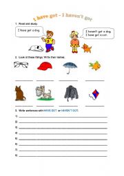 English Worksheet: have got