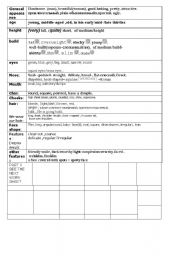 English worksheet: appearance