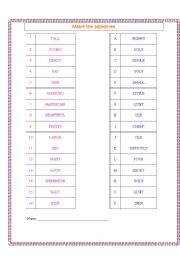 English worksheet: Adjectives