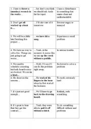 English worksheet: Work and Problem Solving Idioms