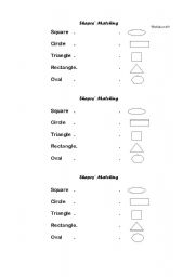 English Worksheet: Match (shapes)