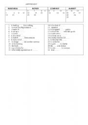 English worksheet: BUSINESS COLLOCATIONS   ANSWER KEYS!