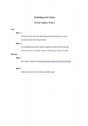 English Worksheet: Technology and Culture