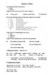 English Worksheet: Adjective-Adverb