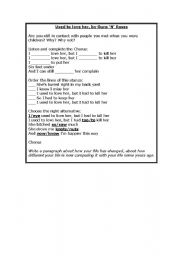 English Worksheet: Used to love her, by GNR