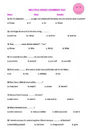 English worksheet: TEST YOURSELF