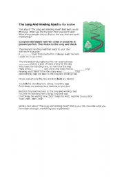 English worksheet: The Long and Winding Road