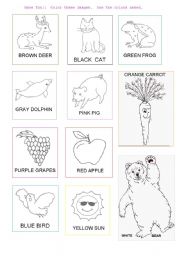 English Worksheet: Colors and Images