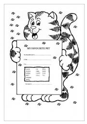 English Worksheet: MY FAVOURITE PET