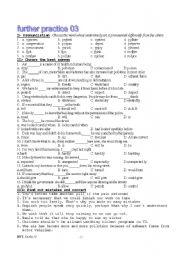 English worksheets: for grade 9
