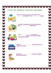 English Worksheet: PRESENT CONTINUOUS PRACTICE