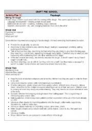 English Worksheet: playdough