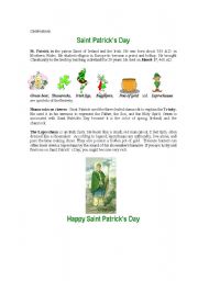 English Worksheet: Saint Patricks Day - Reading Comprehension 1