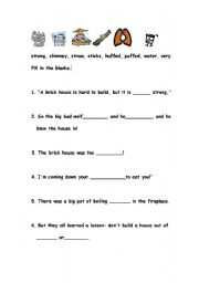 English Worksheet: The Three little pigs