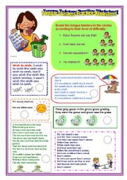 Tongue Twisters Practice- Students can grade the level of difficulty.