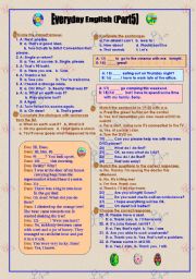 English Worksheet: Everyday English (Part 5)