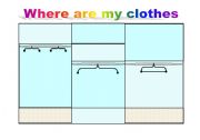 English worksheet: Draw the clothes