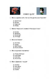 English worksheet: Comic quiz