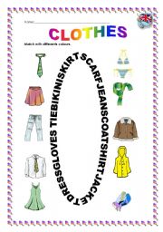 English Worksheet: clothes 2 
