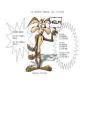 English worksheet: a reminder:coyote needs hepl!!!