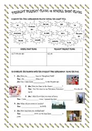 English Worksheet: PRESENT PERFECT vs SIMPLE PAST TENSE