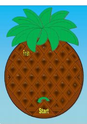 English Worksheet: Pineapple Gameboard - Simple Cards on Page 2
