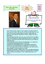 English Worksheet: Barak Obama