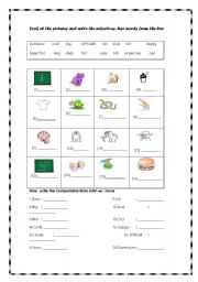 English worksheet: comparison