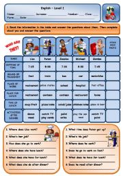 English Worksheet: TALKING ABOUT ROUTINES