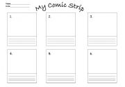 English Worksheet: Comic strip template