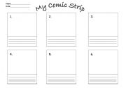 English worksheet: Comic strip template